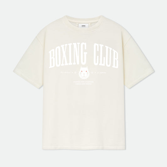 OVERSIZED "BOXING CLUB" T-SHIRT - Cream