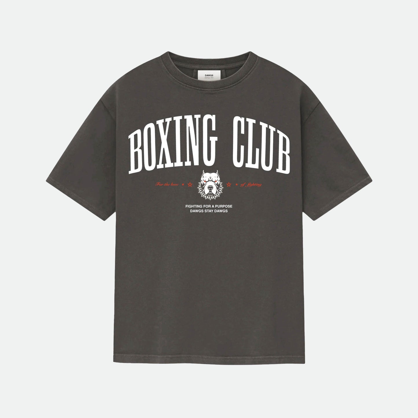 OVERSIZED "BOXING CLUB" T-SHIRT - Mocha