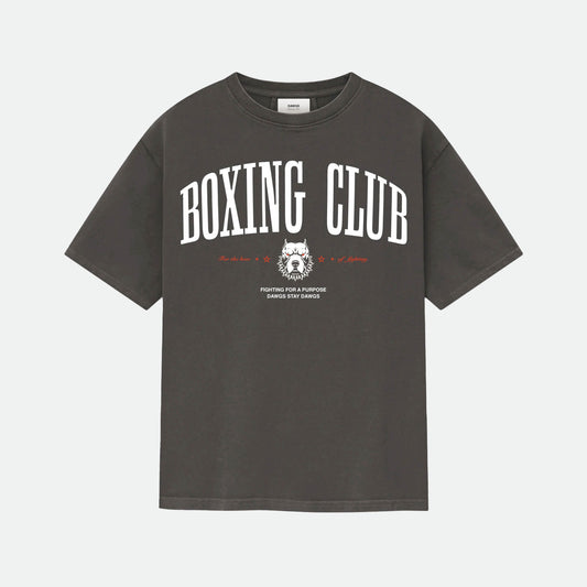 OVERSIZED "BOXING CLUB" T-SHIRT - Mocha