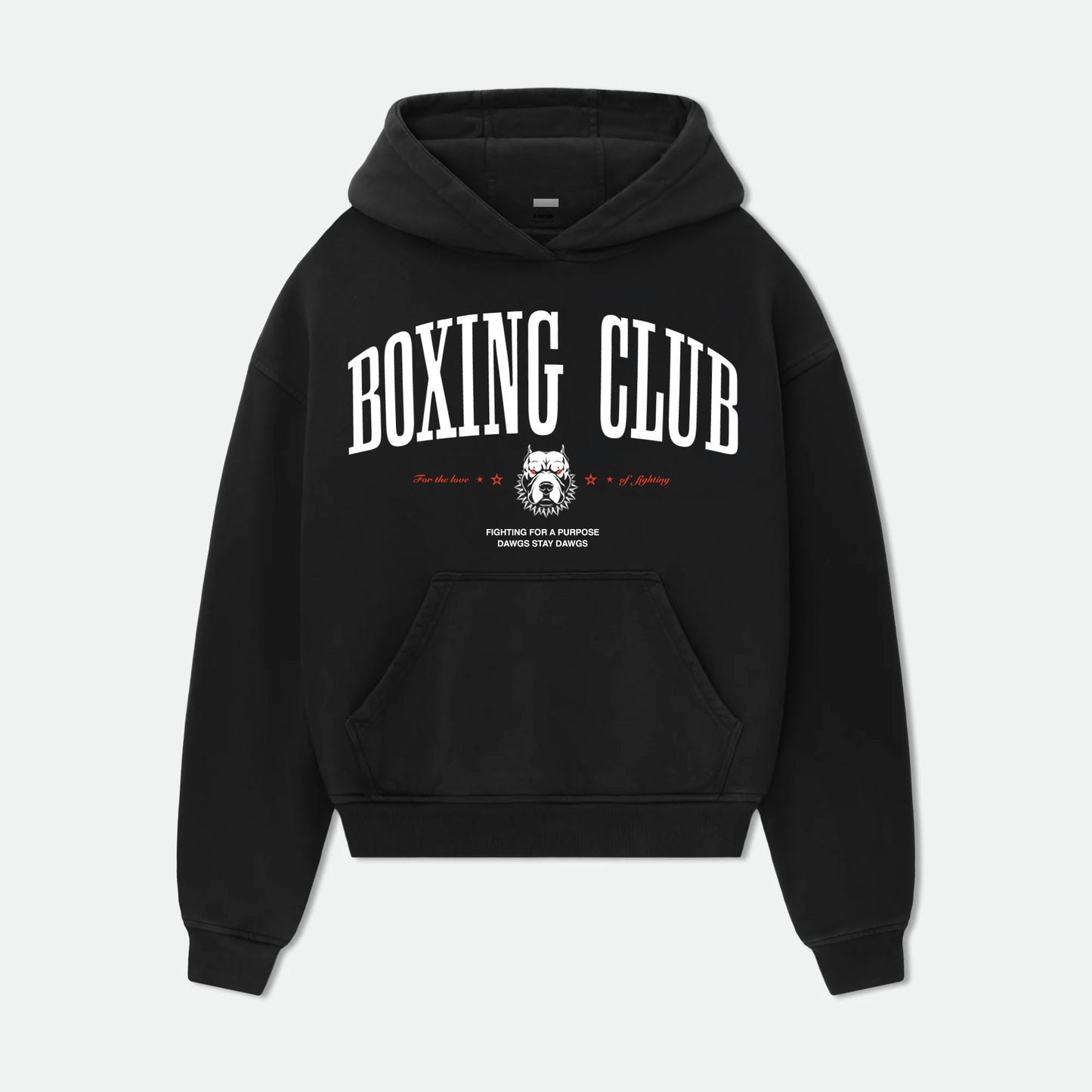 OVERSIZED "BOXING CLUB" HOODIE - Black