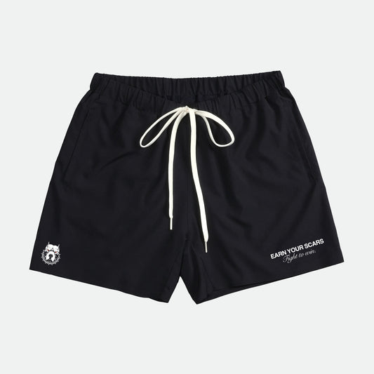 LUX TRAINING SHORTS "EARN YOUR SCARS" - Black