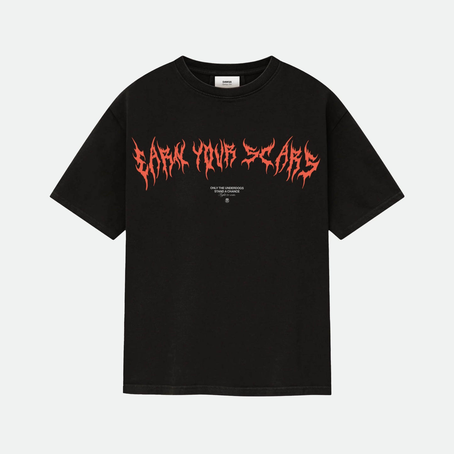 OVERSIZED "EARN YOUR SCARS" T-SHIRT - Vintage Black